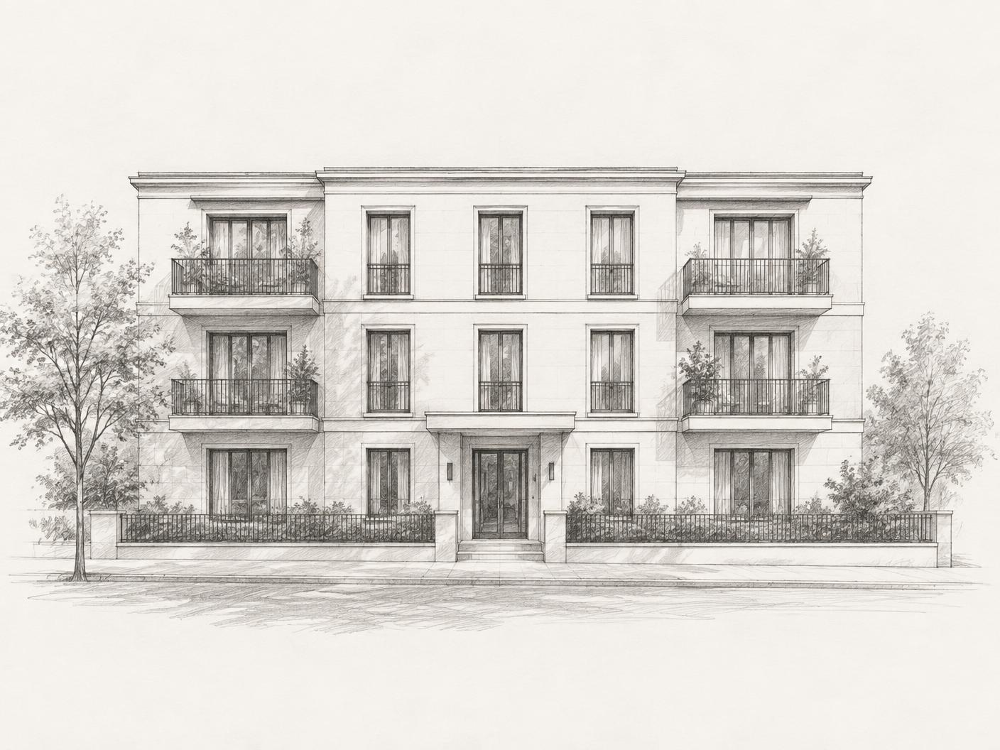 Skizze – 1-Zimmer-Wohnung in Vorbereitung